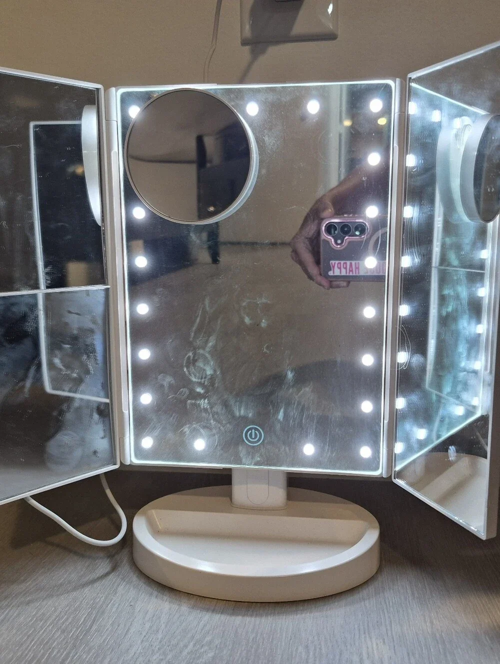 Makeup Mirror Vanity Mirror with Lights，2X 3X 10X Magnification, Touch Control